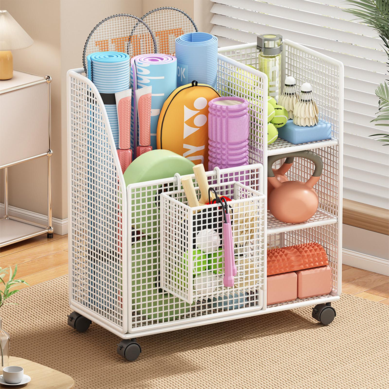 Sports Equipment Holder - ヨガパッド収納ラック 鉄製可動スタンド ホームジム機器ホルダー ダンベル用 ヨガマット フォームローラーオーガナイザー