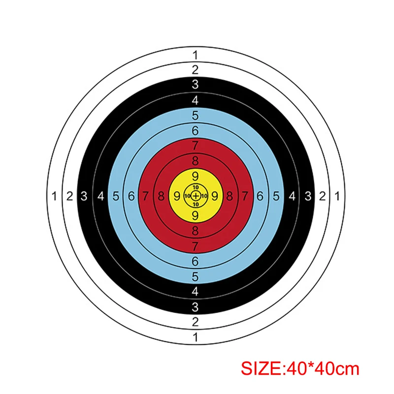 Archery Target Face - 1A 10 個プロフェッショナルアーチェリーターゲットペーパーフェイスボウアローゲージ射撃ターゲットペーパー伝統的な射撃アクセサリー