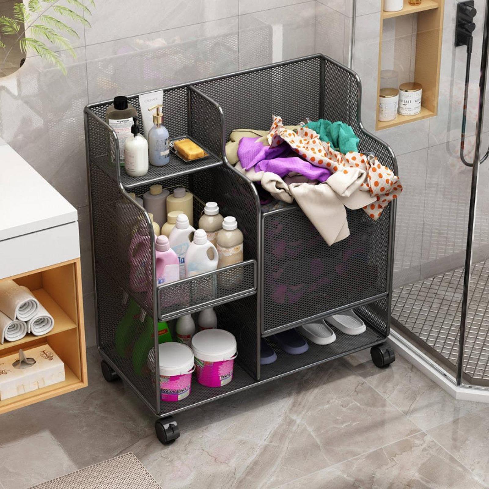 Sports Equipment Garage Organizer - スポーツ用品収納ラック（ホイール付き）大容量マットスタンドオーガナイザー（ヨガ用品、ホームジム、ガレージ用）