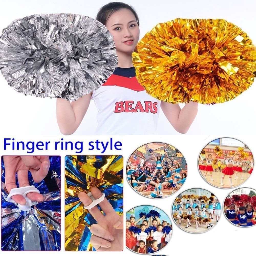 Cheerleading Pom Pom - 25 センチメートルゲームポンポン PET カムオン小道具安い実用的なチアリーディングマルチカラーチアリングボールダンスパーティーコンサートデコレーター