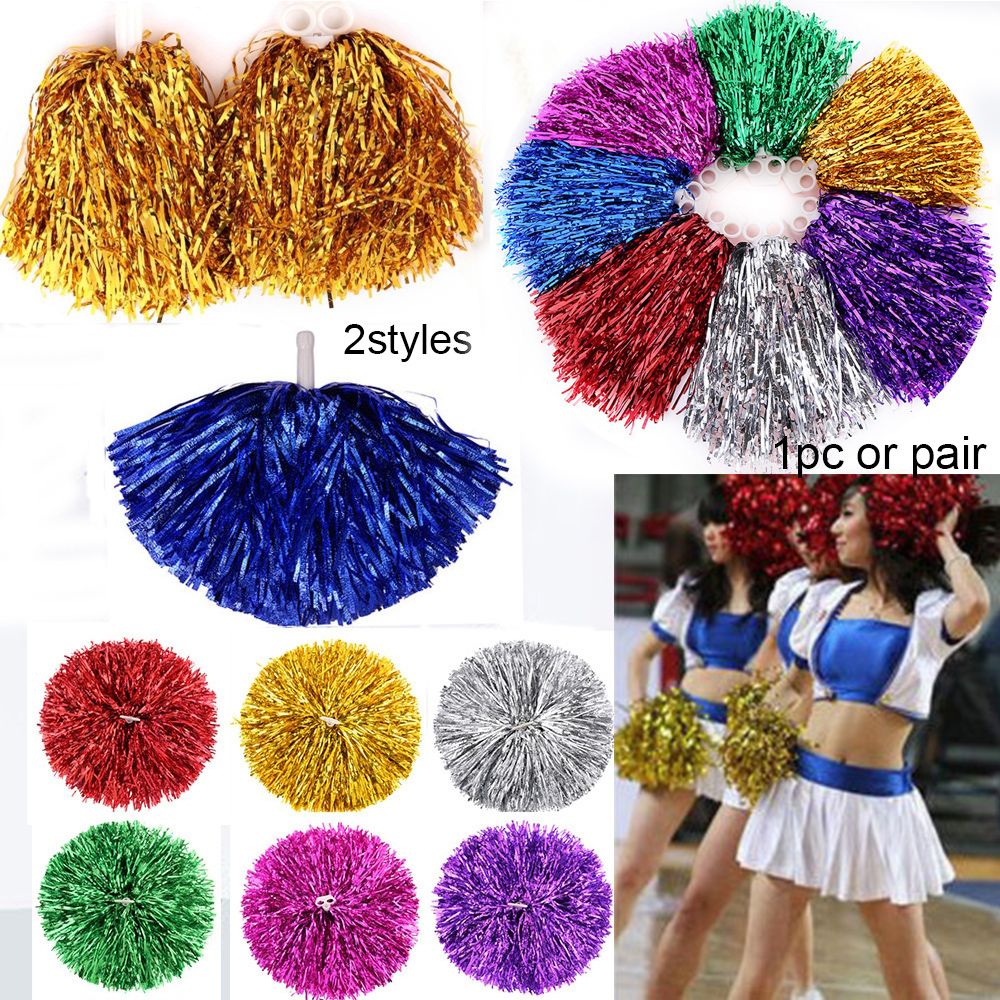 Cheerleading Pom Pom - コスチューム ダブルホールハンドル チアリーディング 応援ボール クラブ スポーツ用品