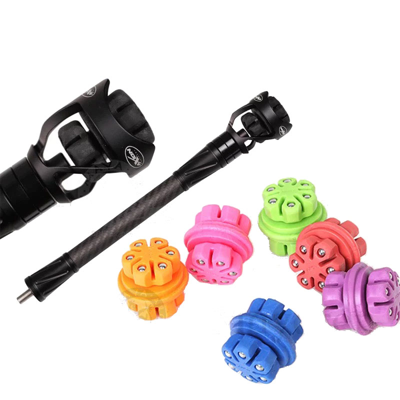 Archery Target Face - カラフルなショックアブソーバー、アーチェリー用弾性スタビライザーボール、振動減衰器、重量バランス調整、リカーブボウ、アーチェリー射撃アクセサリー
