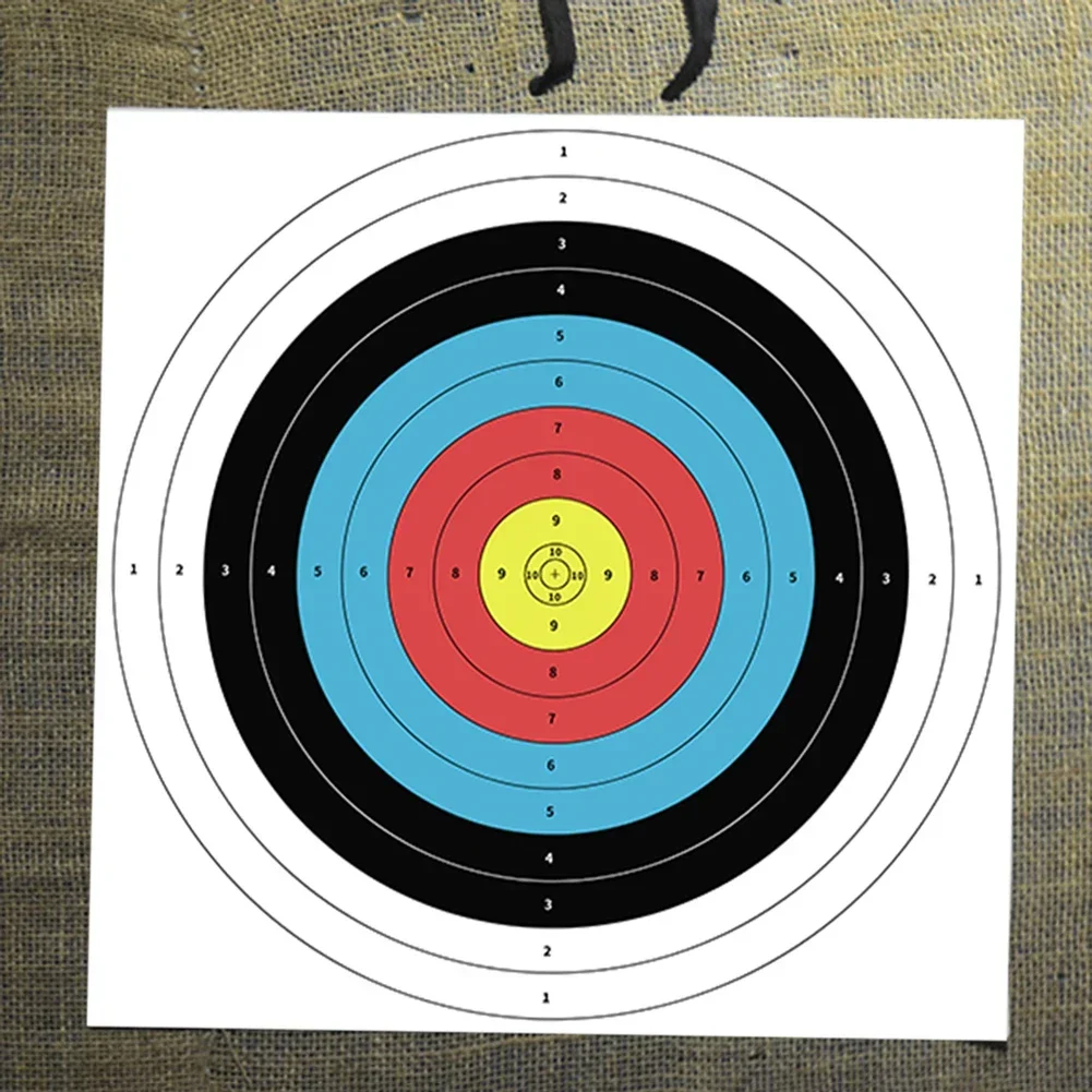 Archery Target Face - 10個/ロット プロ仕様アーチェリーターゲットペーパー フェイスボウアローゲージ 射撃ターゲットペーパー 伝統的な射撃アクセサリー