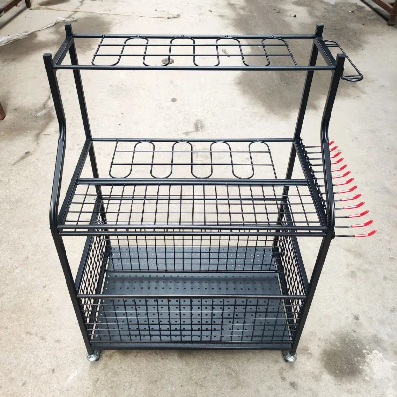 Sports Equipment Garage Organizer - 2026年版ガレージスポーツ用品オーガナイザー（バスケットとフック付き）、車輪付きボール収納ラック
