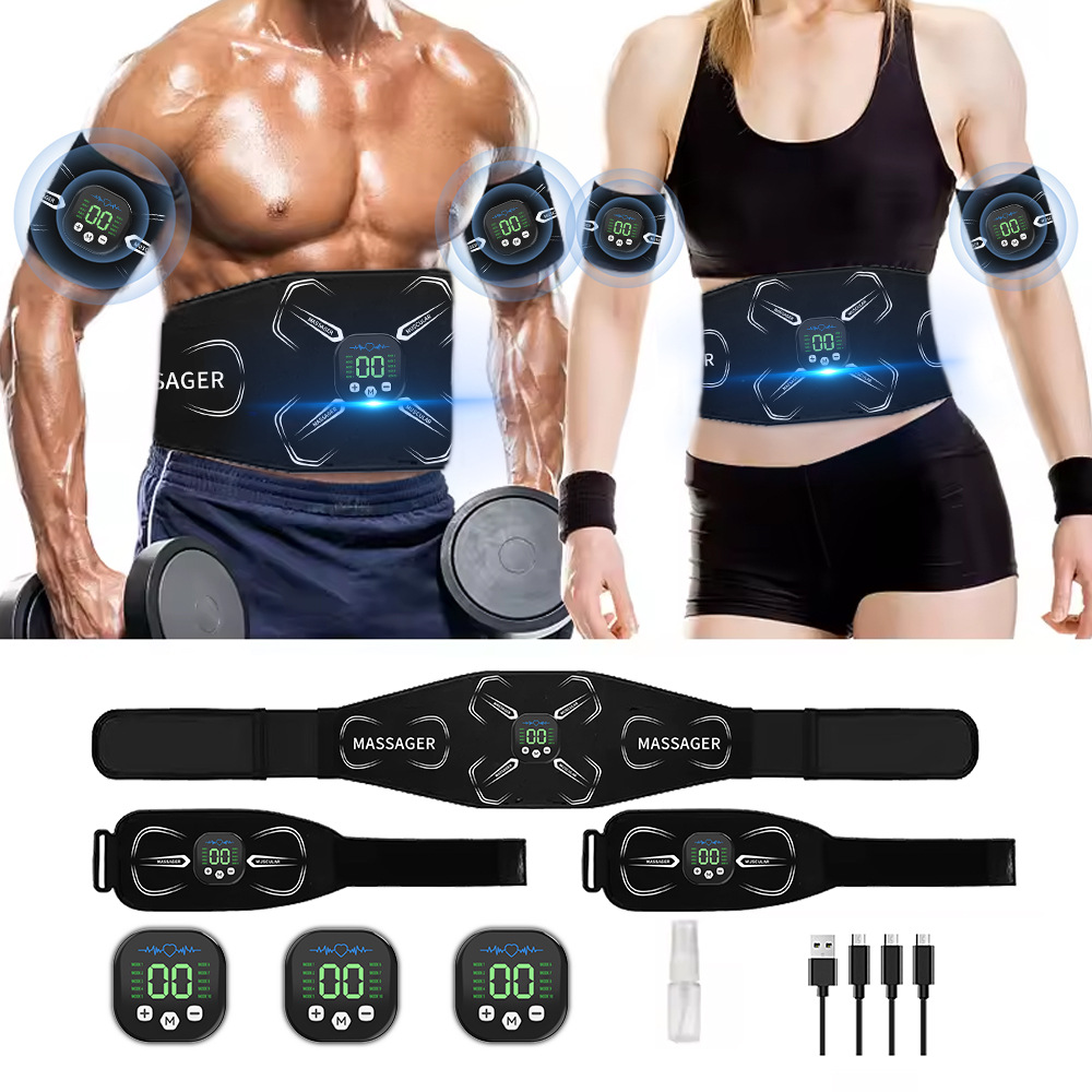 Sports Equipment At Home - EMS 筋肉刺激装置腹部トレーナー腹筋トナー腕腹脚エクササイズワークアウト減量脂肪燃焼ホームジムフィットネス機器