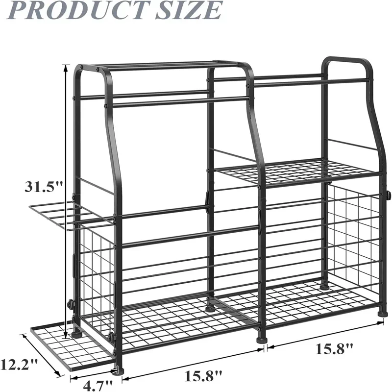 Sports Equipment Garage Organizer - 2026 ボール収納ラック ガレージオーガナイザーシステム 室内・屋外用 バスケットボール・フットボール・バレーボール ガレージスポーツ用品整理