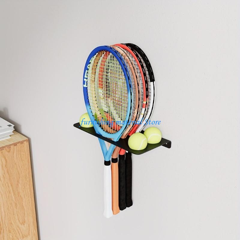Y5GD モダンなアイアンテニスラケットウォールシェルフ、き - Sports Equipment Holder のレビューと価格