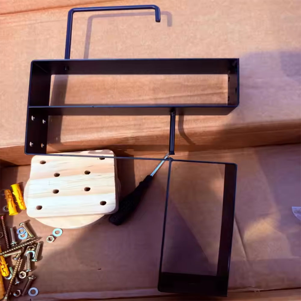 木製オートバイヘルメットホルダー壁掛けフックディスプレイラッ - Sports Equipment Holder のレビューと価格