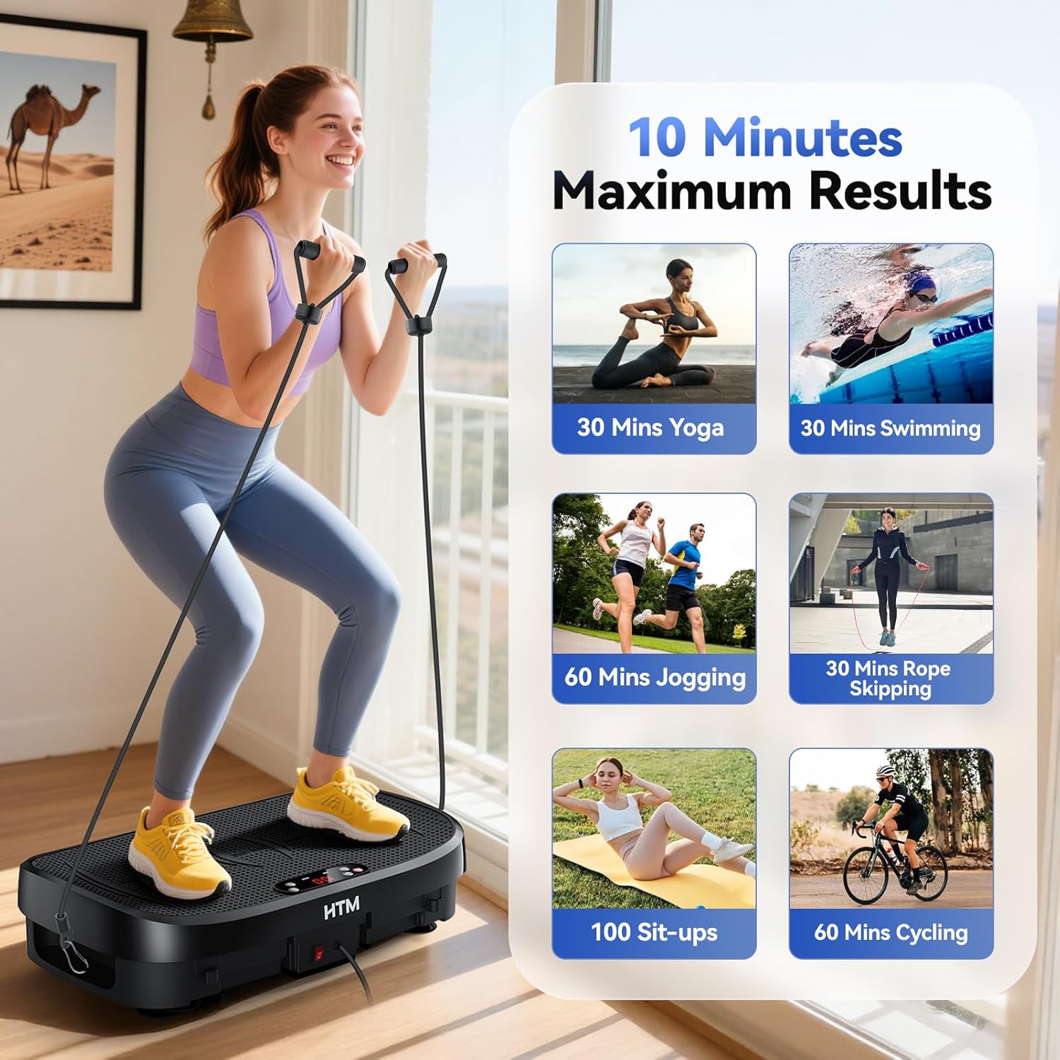 振動プレート脂肪燃焼フィットネスプラットフォーム全身120レ - Sports Equipment At Home のレビューと価格