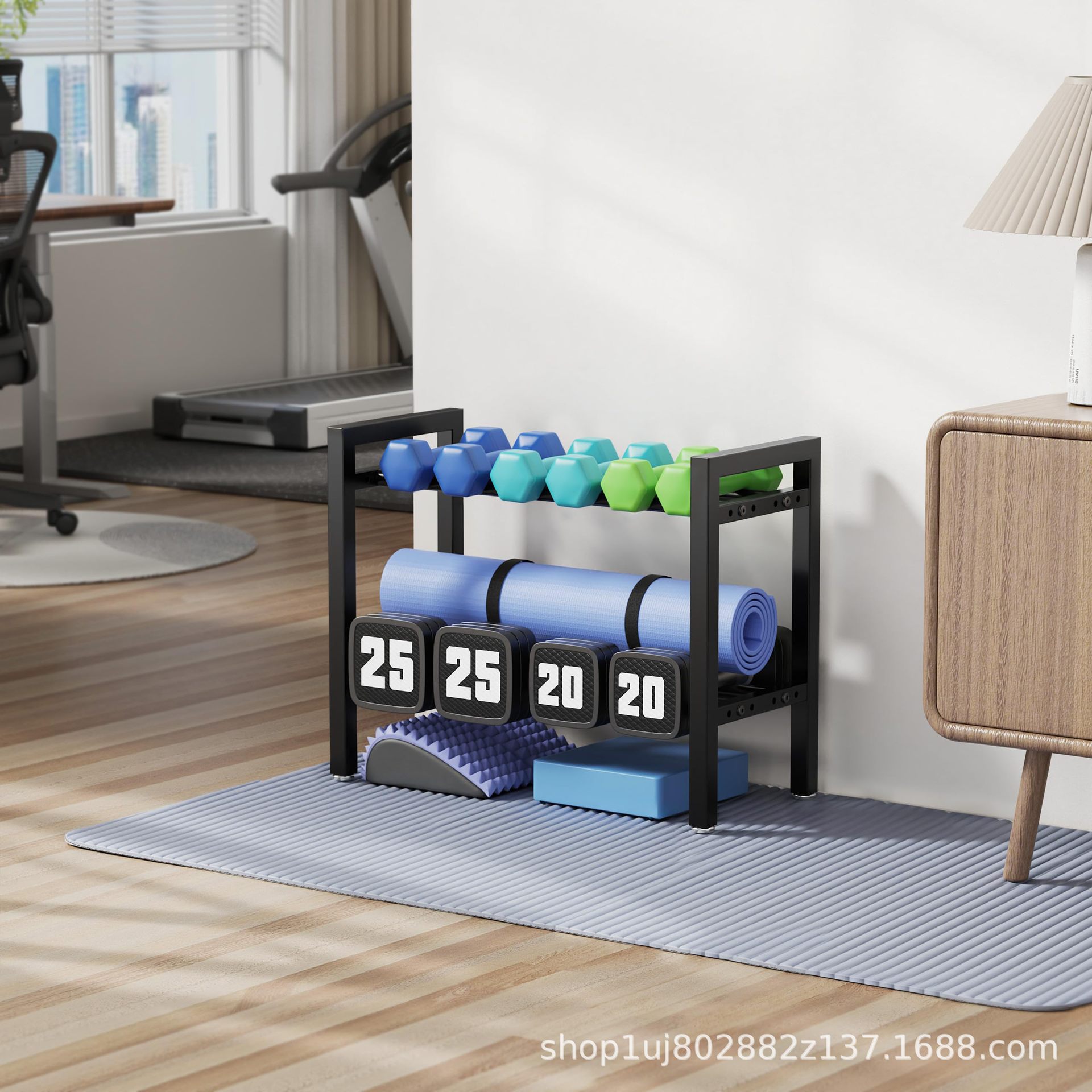 調整可能な金属製ダンベルラック、ダンベルとケトルベル用のホー - Sports Equipment Holder のレビューと価格