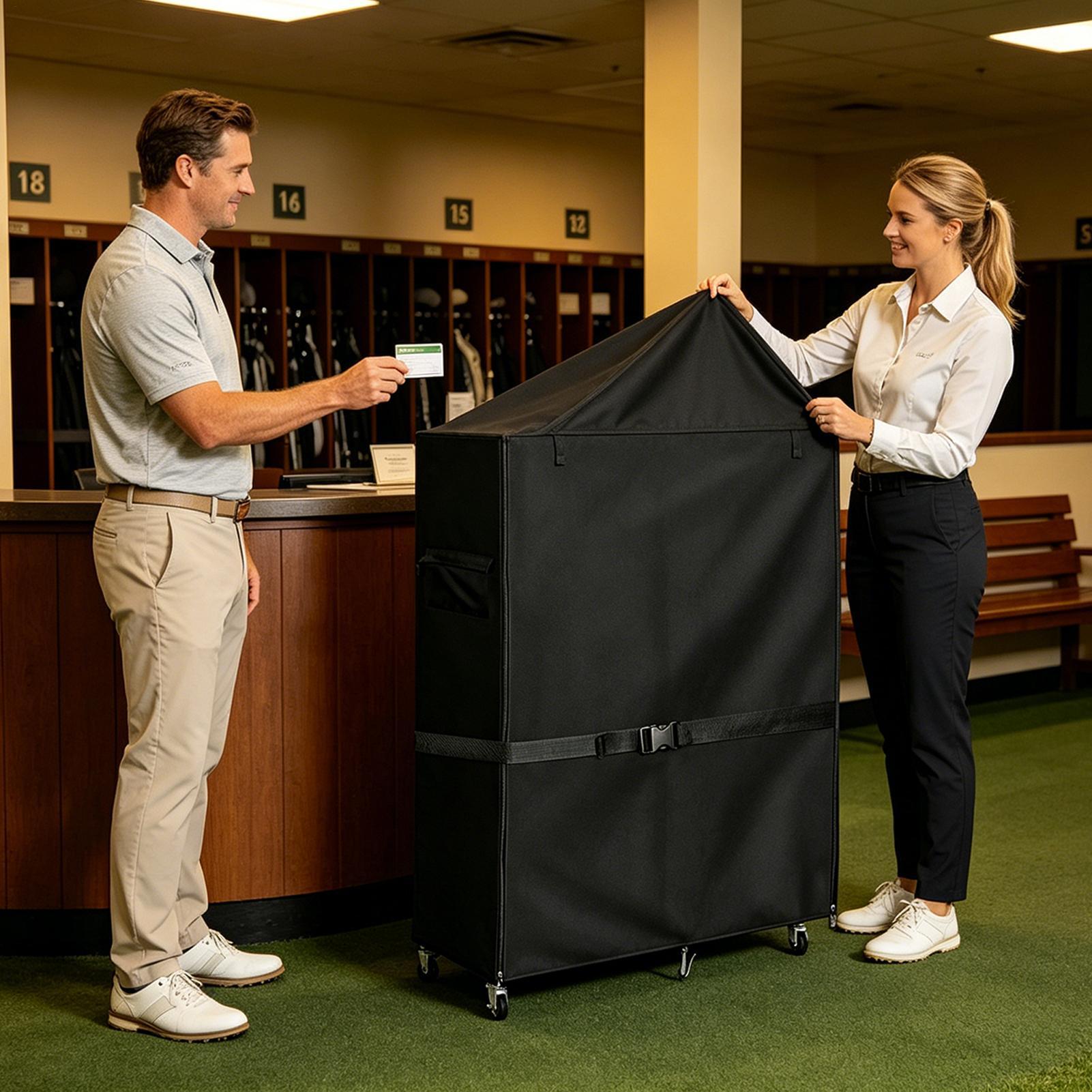 ゴルフバッグスタンドカバーオックスフォード防塵防水ガレージオ - Sports Equipment Garage Organizer のレビューと価格