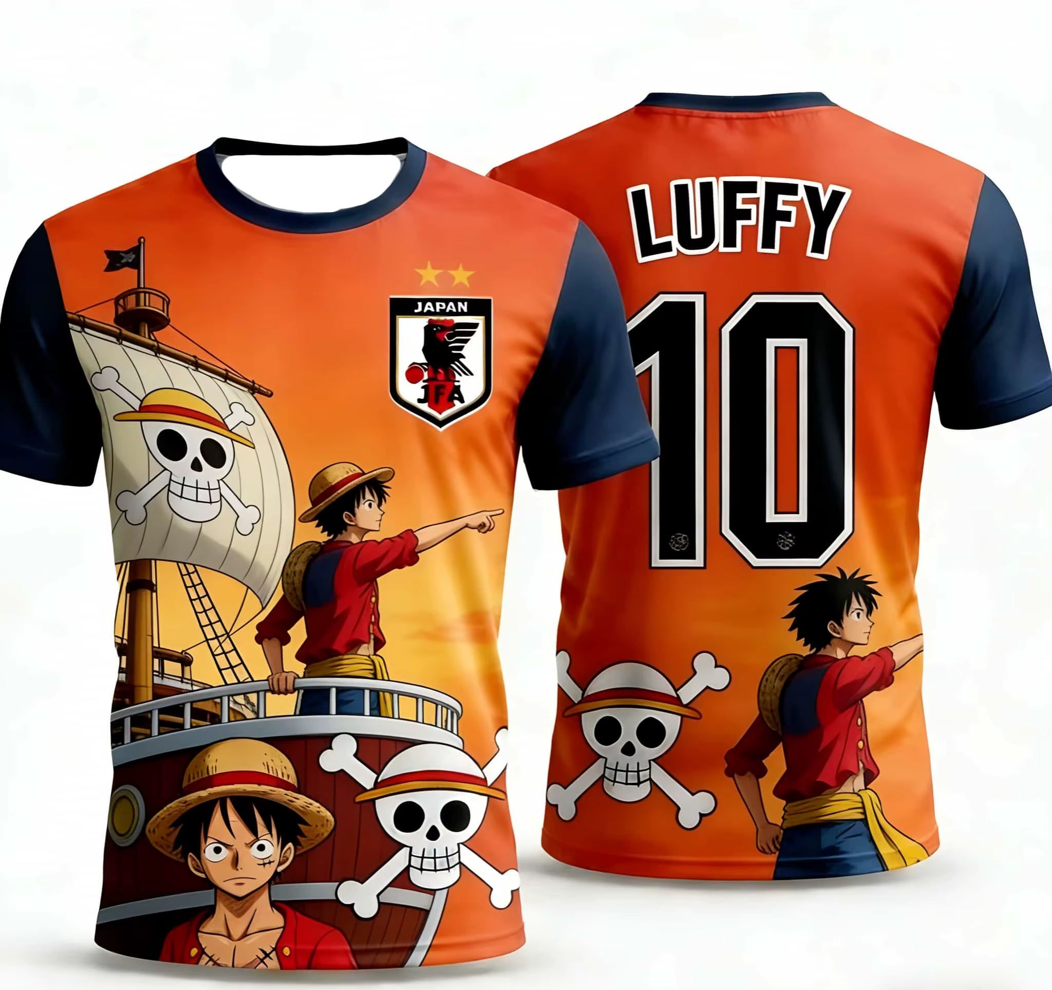 ワンピース ルフィ アニメコラボ サッカーユニフォーム 子供 - Sports Equipment For Boys のレビューと価格