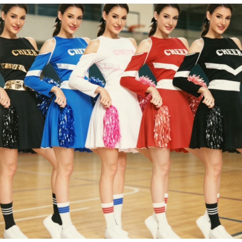 ヨーロッパ系アメリカ人のチアリーダーコスチューム、女性用ポン - Cheerleading Pom Pom のレビューと価格