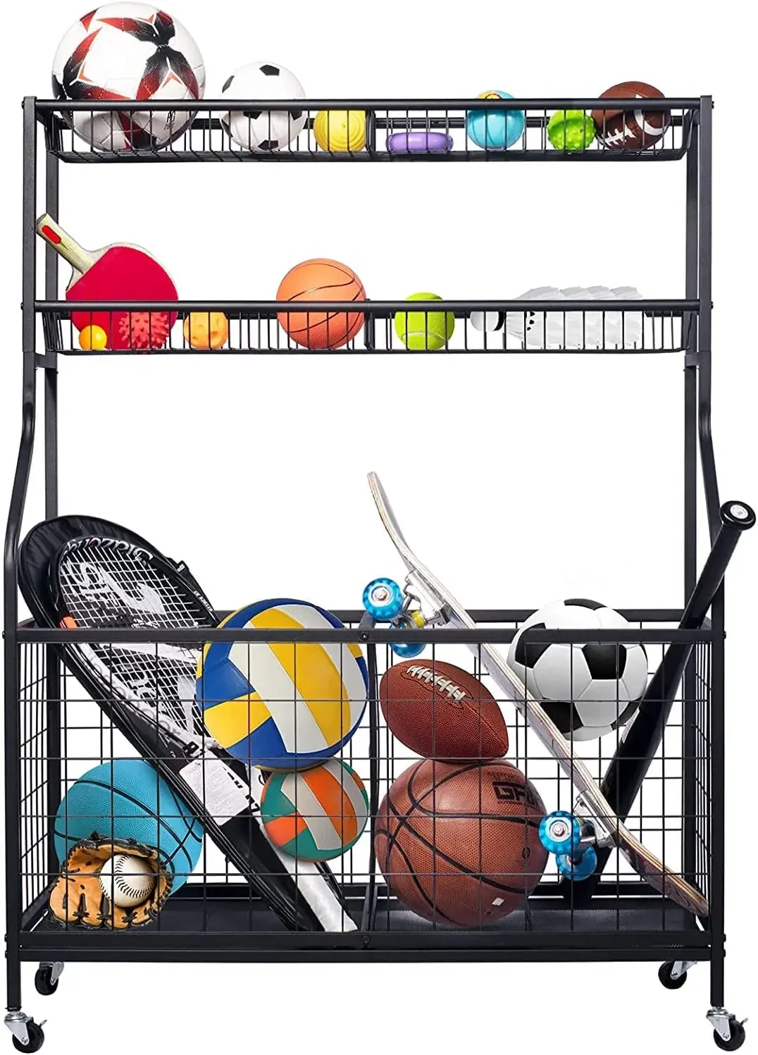 2026年版ガレージスポーツ用品収納オーガナイザー（バスケッ - Sports Equipment Holder のレビューと価格