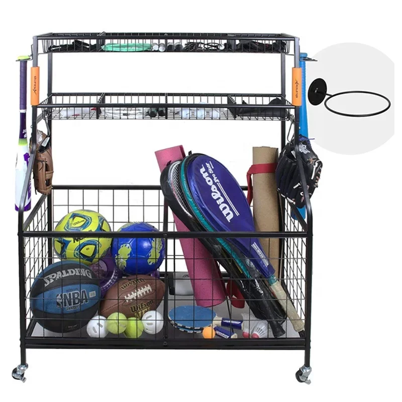 2026年版ガレージスポーツ用品収納オーガナイザー（バスケッ - Sports Equipment Holder のレビューと価格