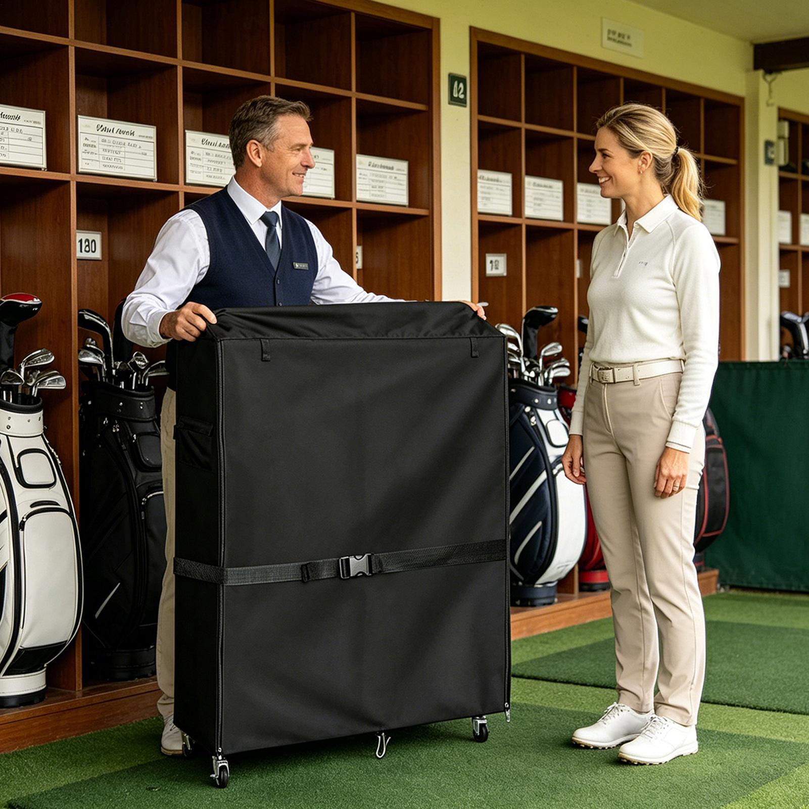 ゴルフバッグ収納カバーオックスフォード防塵防水ガレージオーガ - Sports Equipment Garage Organizer のレビューと価格
