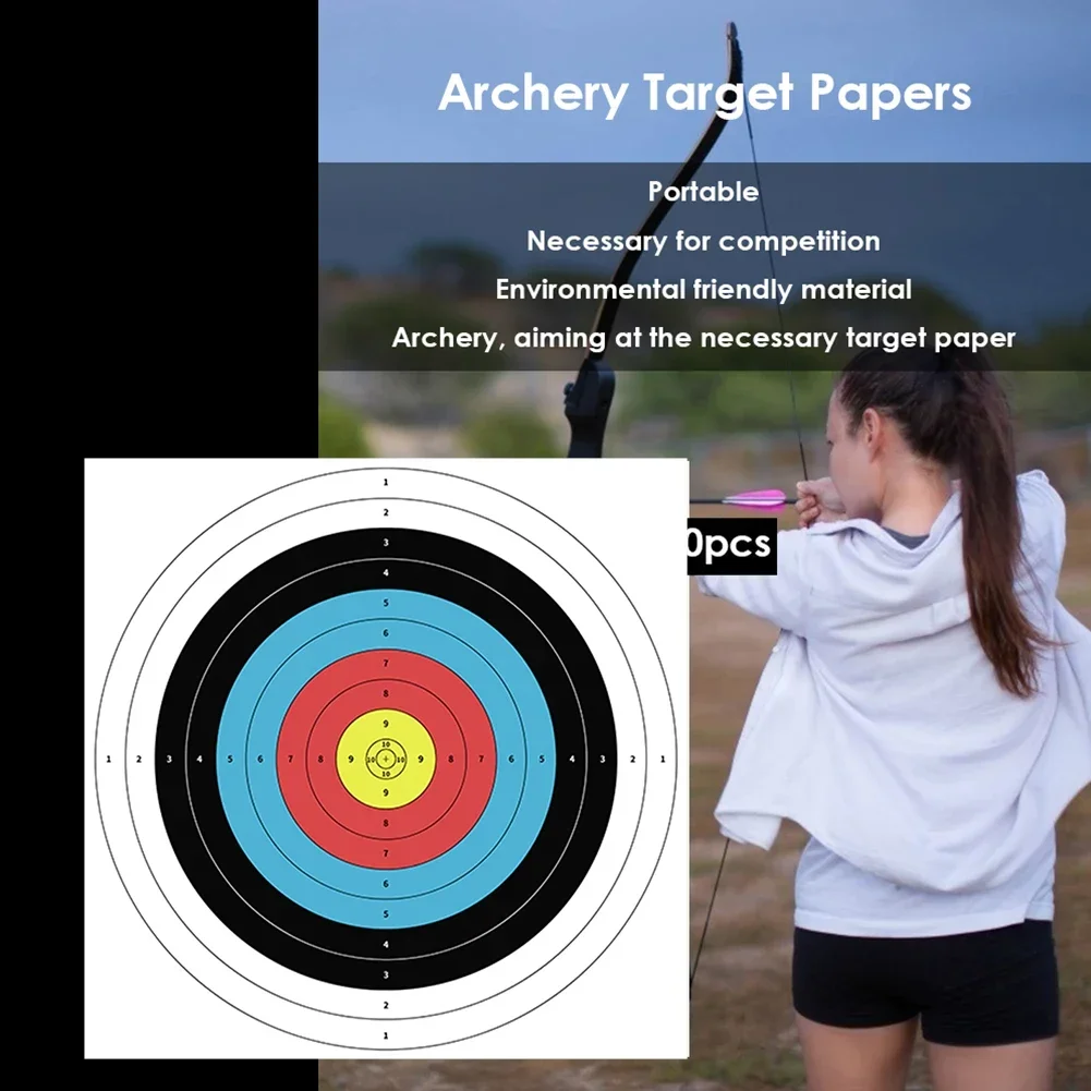 10個/ロット プロ仕様アーチェリーターゲットペーパー フェ - Archery Target Face のレビューと価格