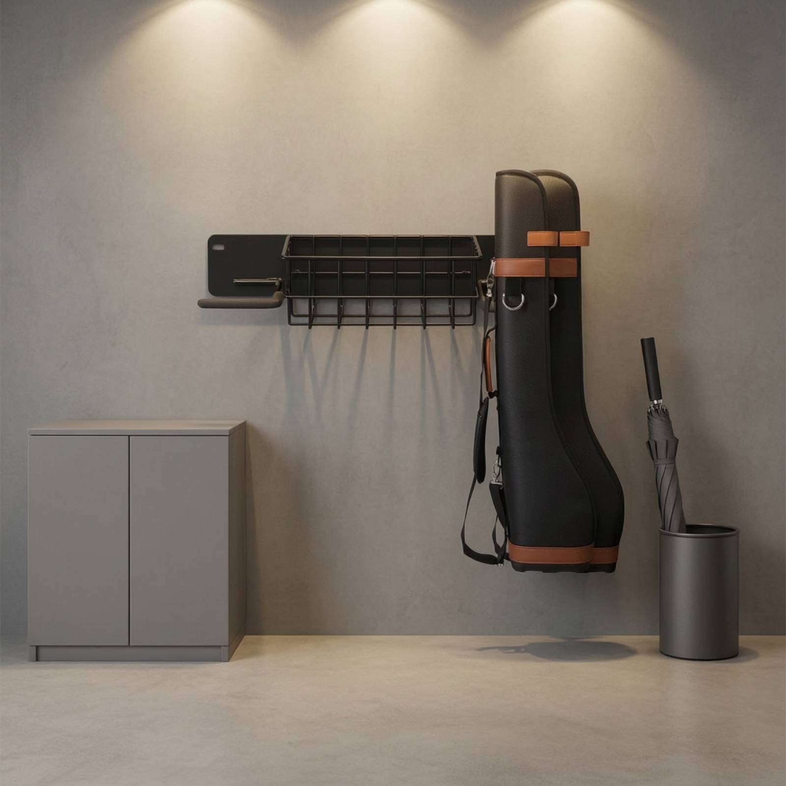 ゴルフ収納ラック 壁掛けゴルフラック バスケット付き スポー - Sports Equipment Garage Organizer のレビューと価格