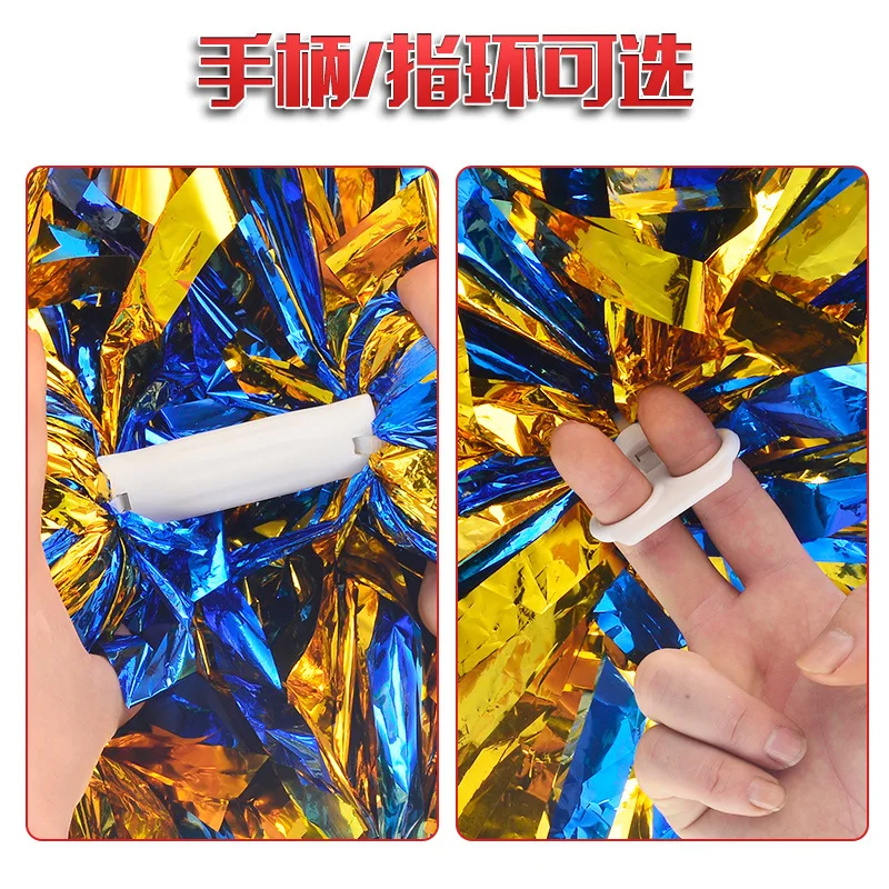 女の子と女性のための金のポンポン,大きなビーズ,銀,赤,黄色 - Cheerleading Pom Pom のレビューと価格