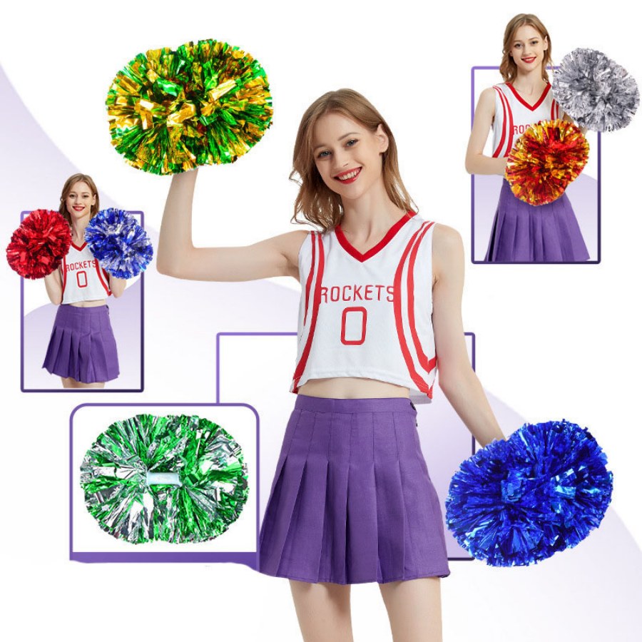 女の子のための金属製のペットのチアリーダーポンポン,チアリー - Cheerleading Pom Pom のレビューと価格