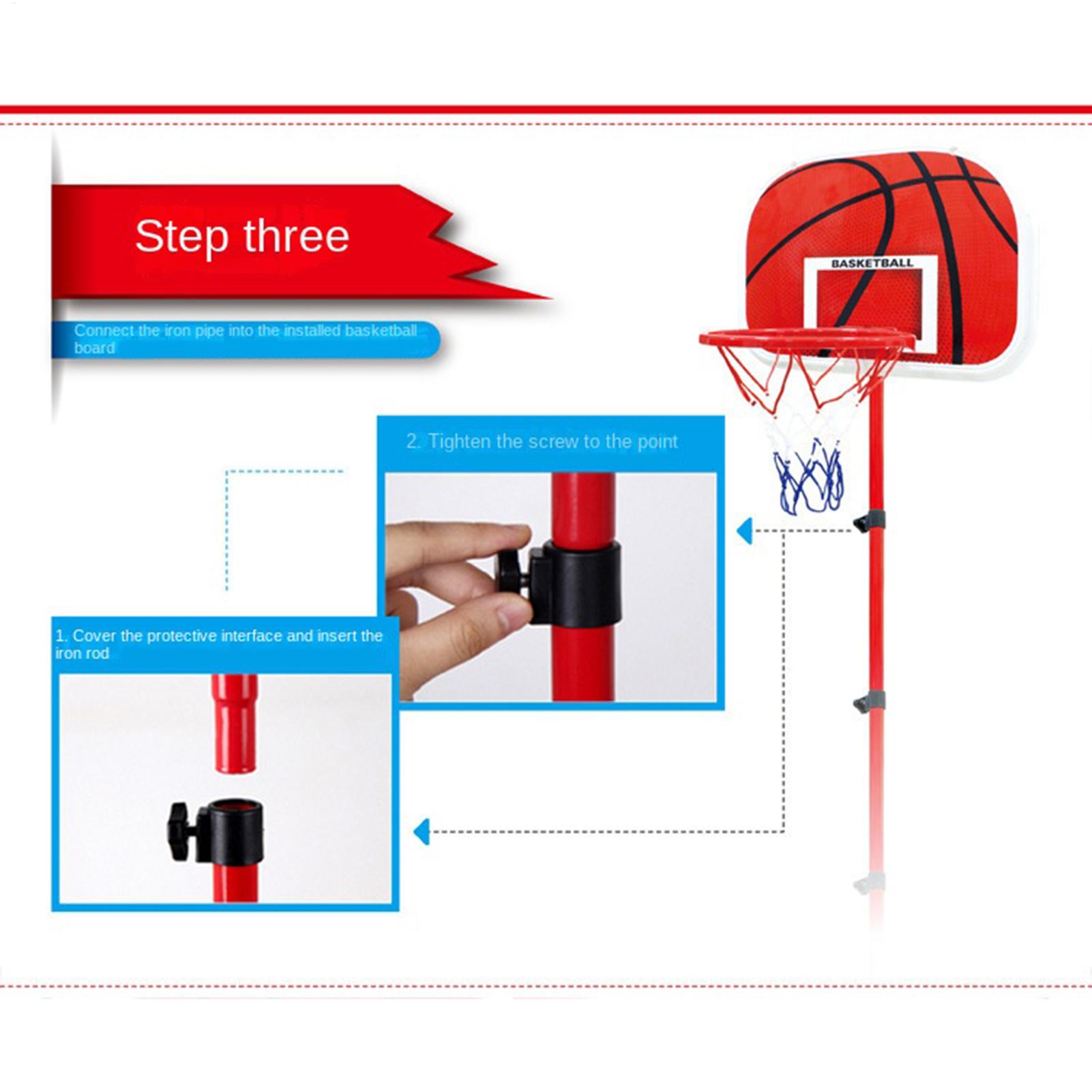 バスケットボールフープとスタンド子供用3ボールポンプ付きポー - Sports Equipment For Kids のレビューと価格
