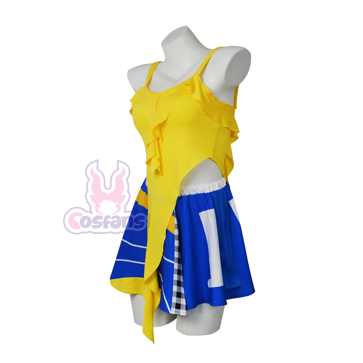 セクシーなチアリーダーコスチューム クロップイエロートップ  - Cheerleading Pom Pom のレビューと価格