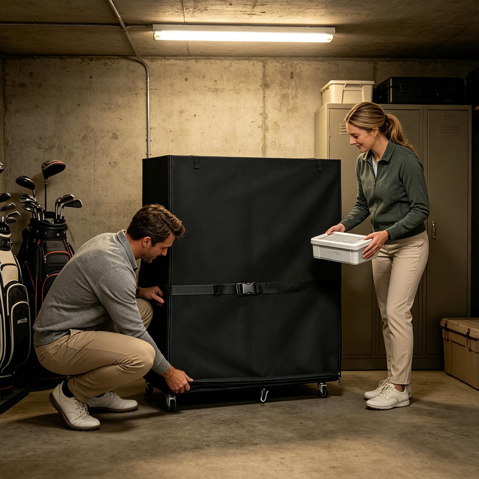 ゴルフバッグ収納ラックカバーオックスフォードガレージオーガナ - Sports Equipment Garage Organizer のレビューと価格