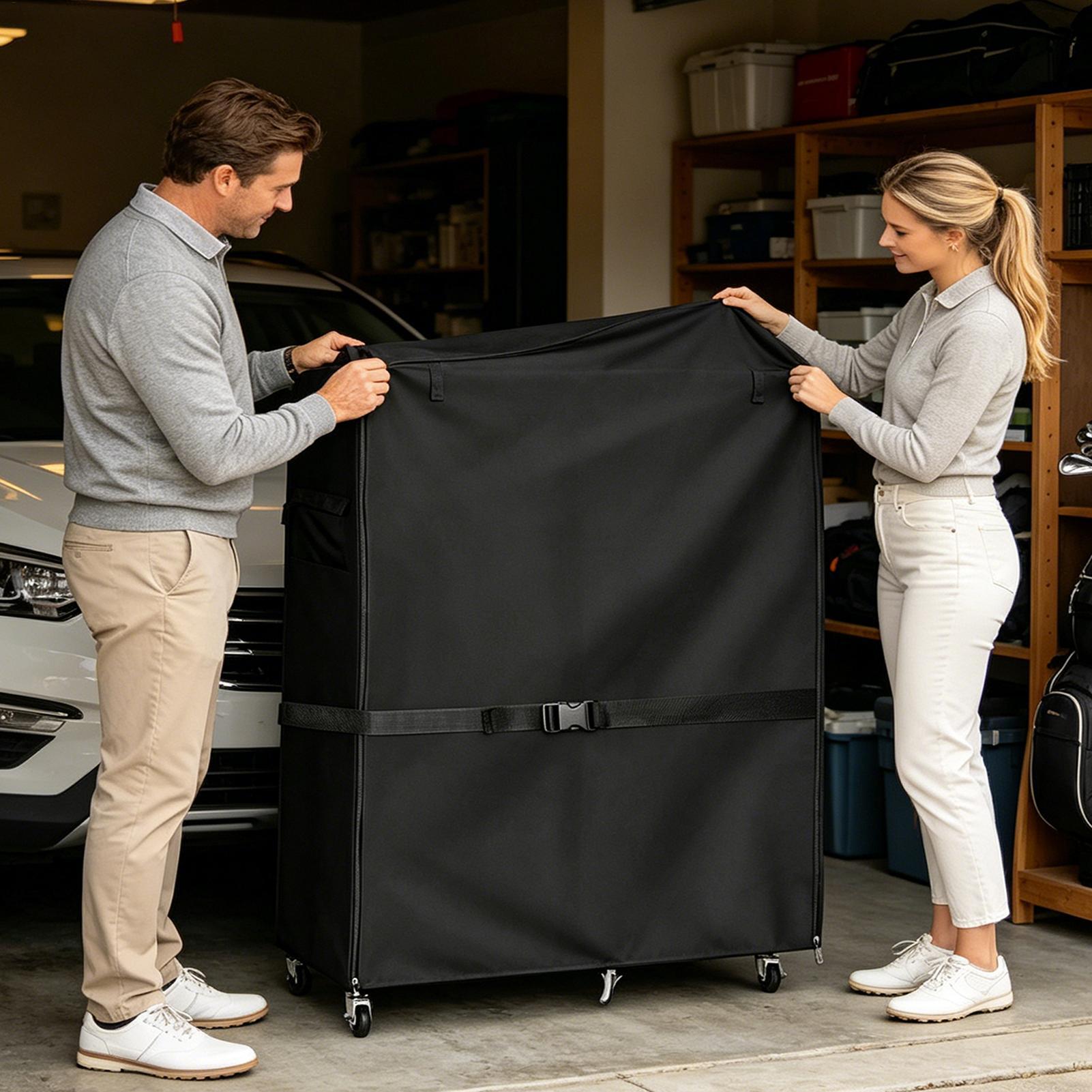 ゴルフバッグ収納ラックカバーオックスフォードガレージオーガナ - Sports Equipment Garage Organizer のレビューと価格