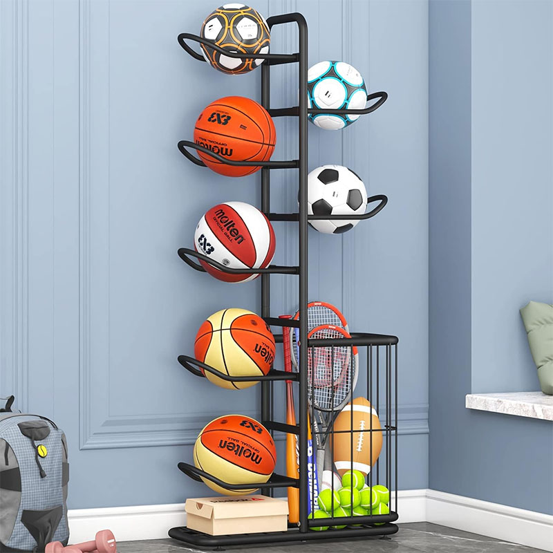 スポーツボール収納ラックバスケットボールバドミントンバレーボ - Sports Equipment Holder のレビューと価格