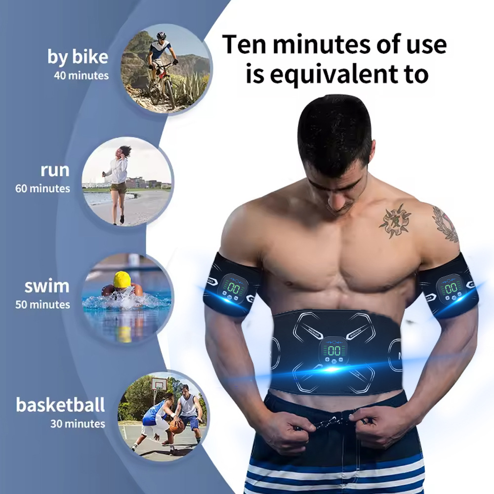 EMS 筋肉刺激装置腹部トレーナー腹筋トナー腕腹脚エクササイ - Sports Equipment At Home のレビューと価格