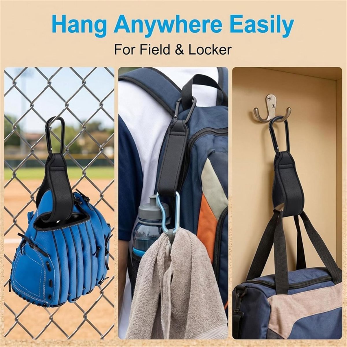 在庫あり - 3個入り 調節可能な野球グローブクリップ バッ - Sports Equipment Holder のレビューと価格