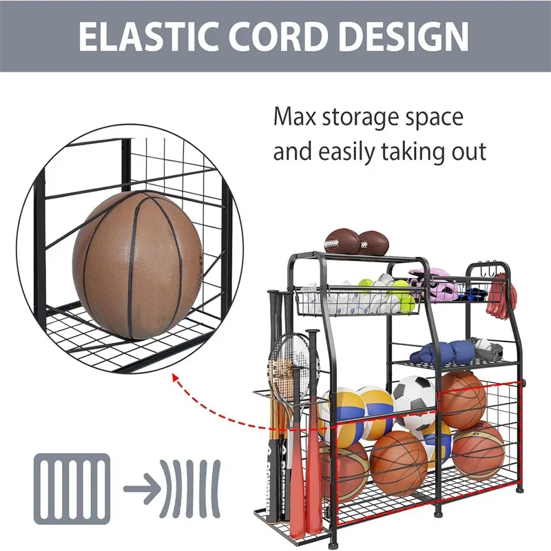 2026 ボール収納ラック ガレージオーガナイザーシステム  - Sports Equipment Garage Organizer のレビューと価格